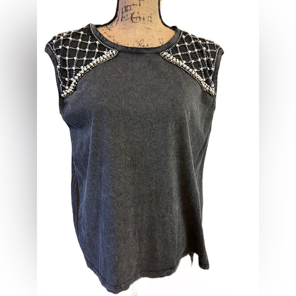 Free People // Pearl Embellished Muscle Tank